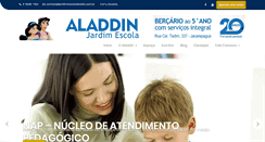 Desktop Screenshot of jardimescolaaladdin.com.br